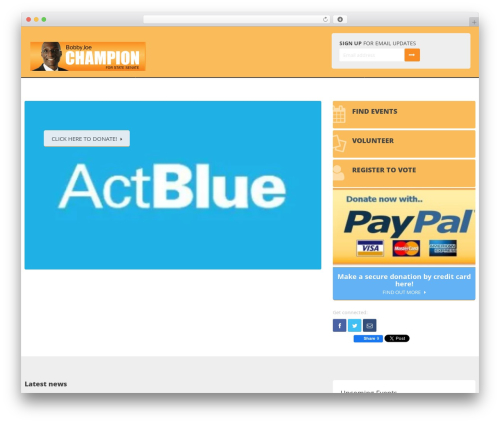 Candidate best WordPress theme - champion4change.org