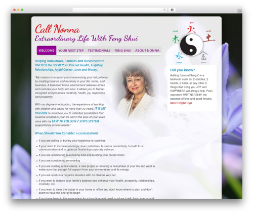 Skeleton WordPress theme - callnonna.com