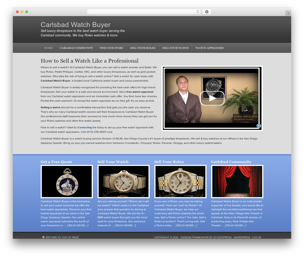 WordPress theme Executive Child Theme - carlsbadwatchbuyer.com