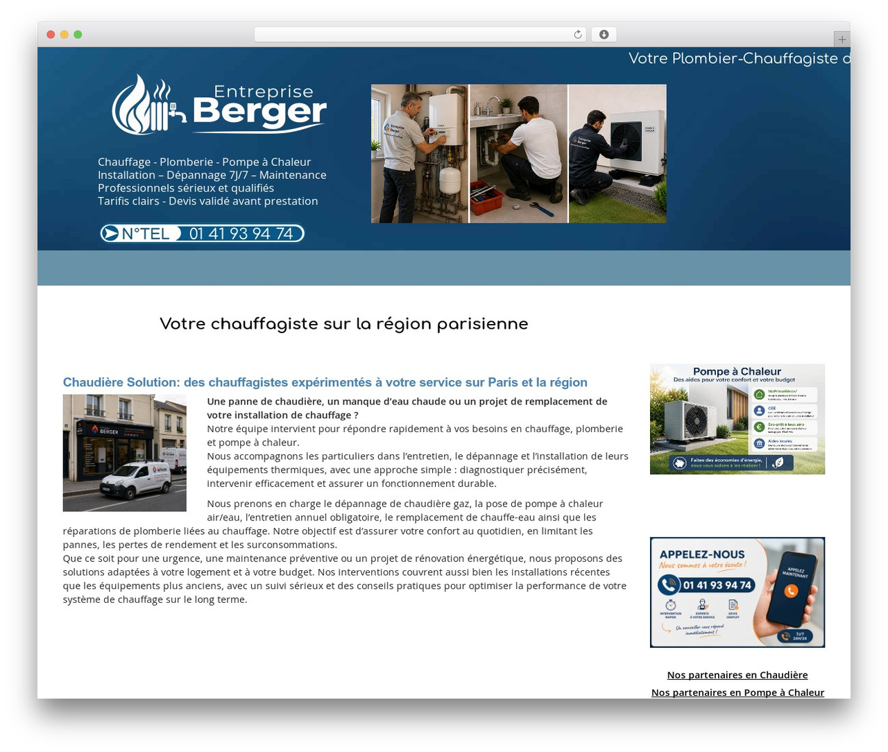 WordPress theme The7.2 - chaudiere-solution.com