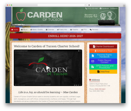 Accelerate free WordPress theme - cardenoftucson.org