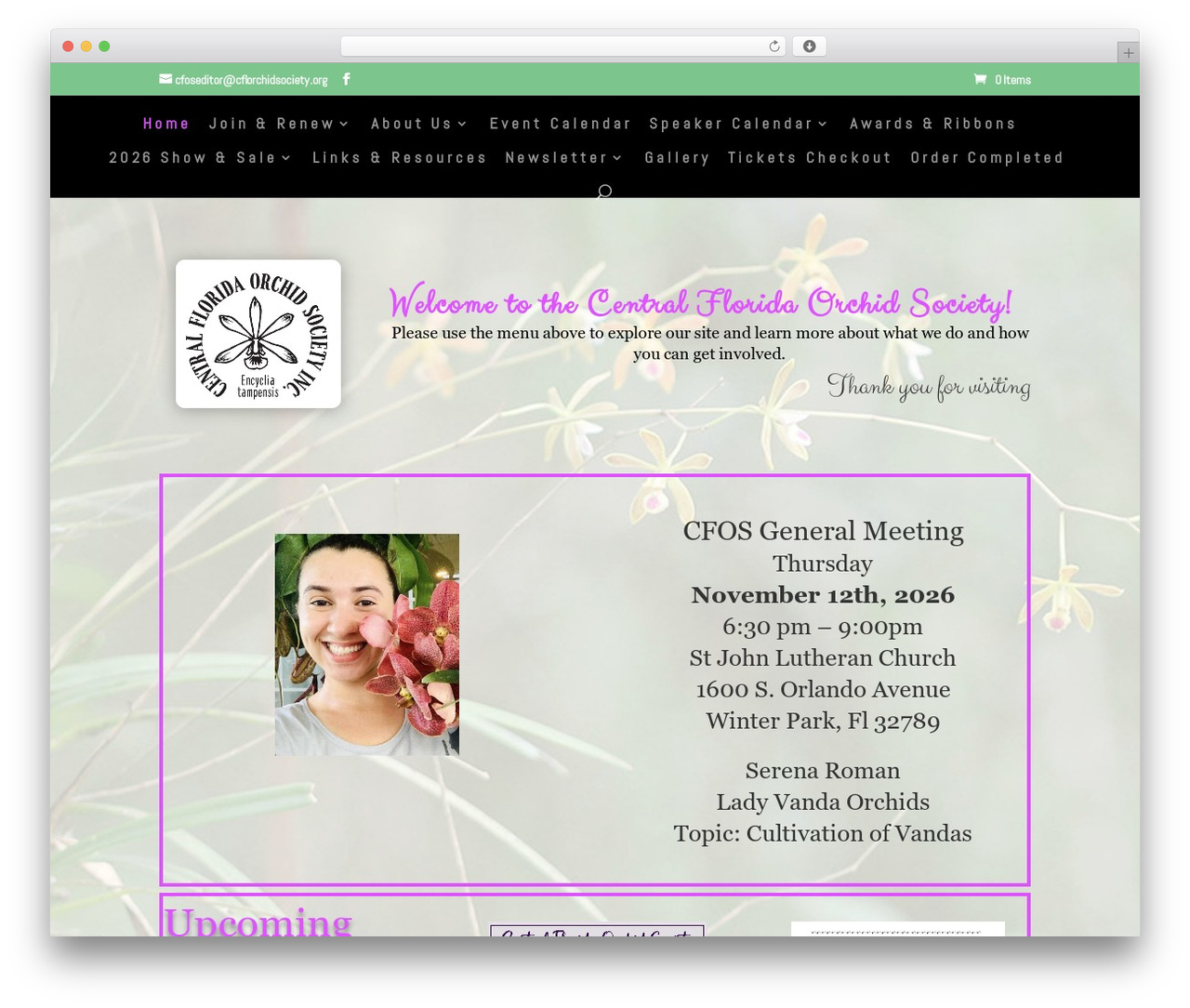 Divi WordPress theme - cflorchidsociety.org