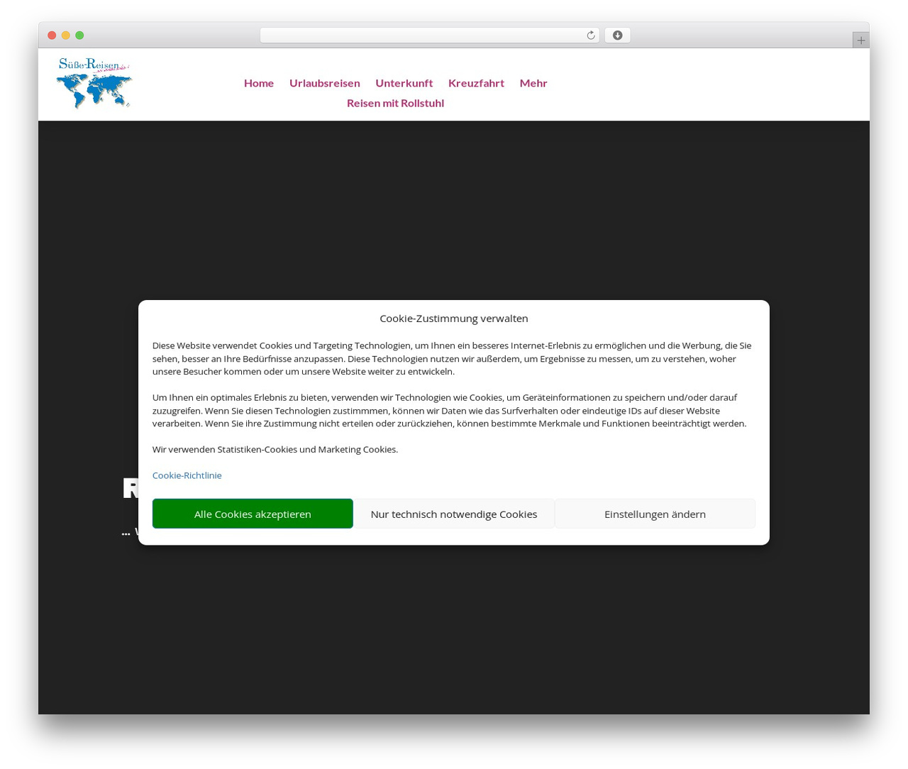 Divi WordPress theme - reisebuero-kuerten.de