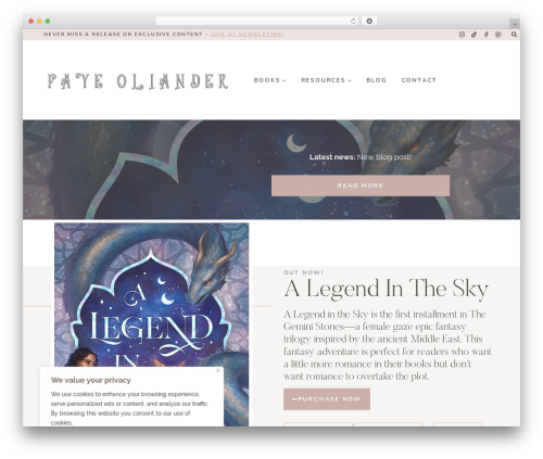 Hello Iris Theme WordPress theme - fayeoliander.com