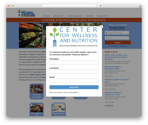 PHI-CWN1 WordPress template - centerforwellnessandnutrition.org