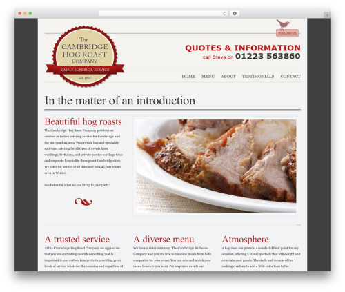Theme WordPress CHRC - custom theme - cambridgehogroastcompany.co.uk