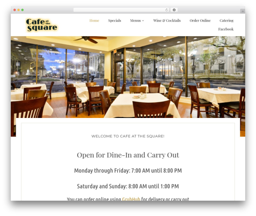 WordPress theme Canape - cafeatthesquare.com