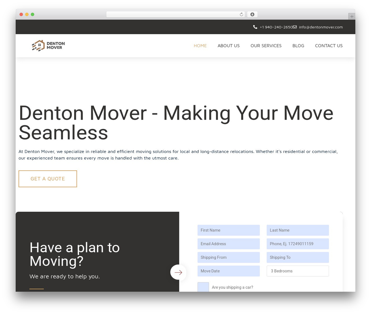 WordPress theme Hello Elementor - dentonmover.com