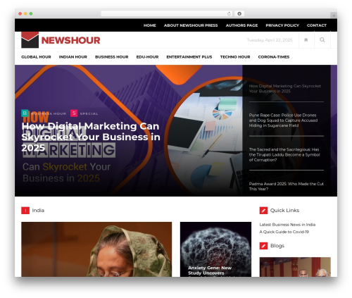 Themeum core WordPress plugin - newshour.press