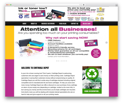 Cufon fonts WordPress plugin - cartridge-depot.co.uk