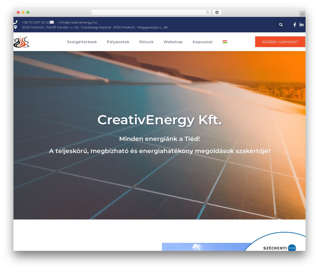 Hello Elementor free WordPress theme - creativenergy.hu
