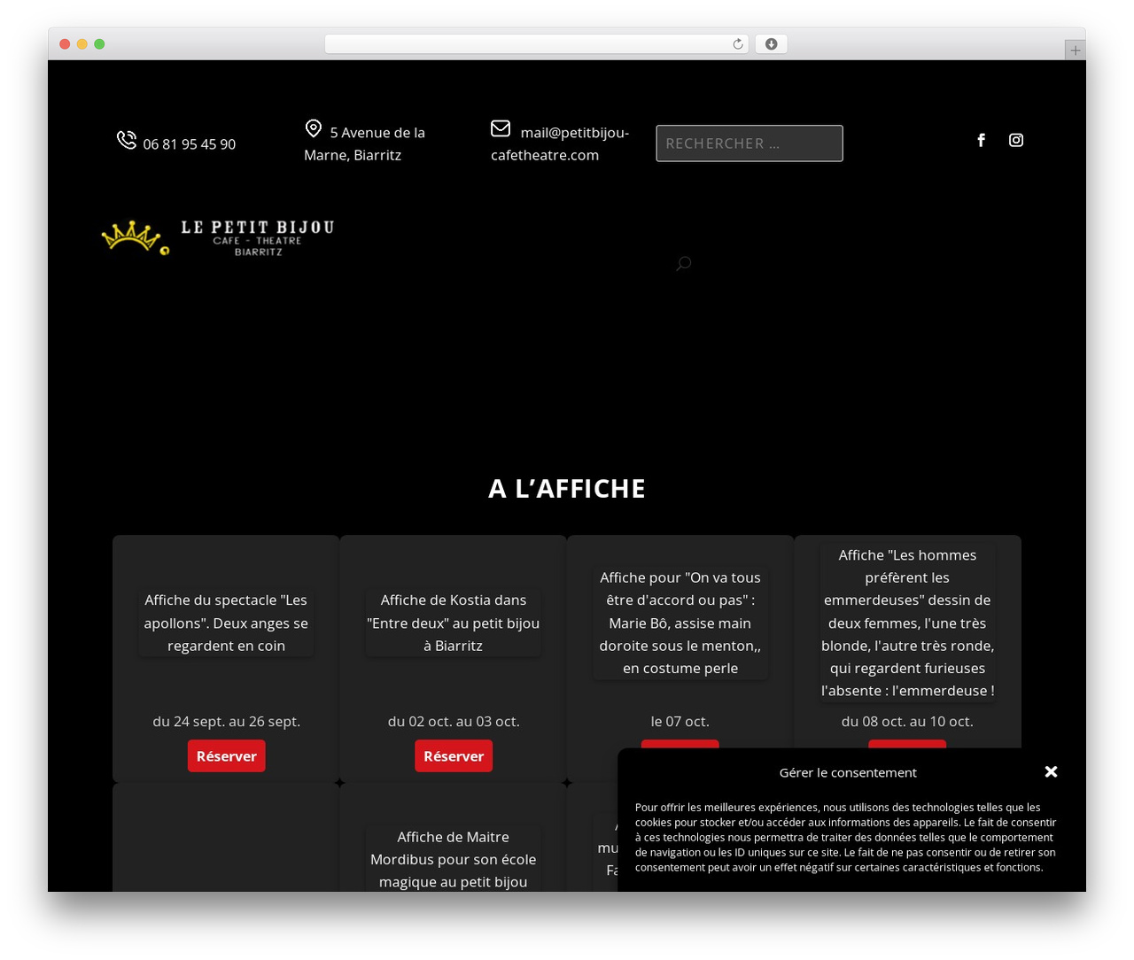 Theme WordPress Extra - petitbijou-cafetheatre.com