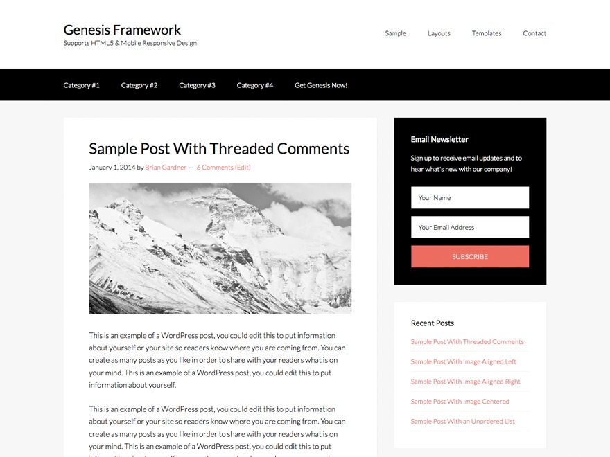 Theme WordPress Genesis Sample Theme Theme WordPress Genesis Sample Theme
