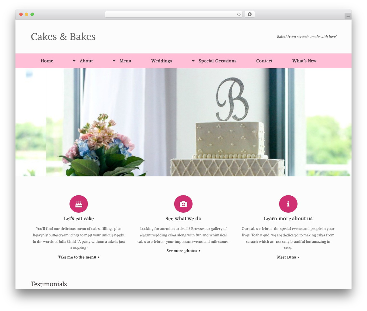 Theme WordPress Vantage Premium - cakesandbakescharlotte.com