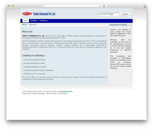 WordPress theme Afterburner Wordpress Theme - chattochemicals.com