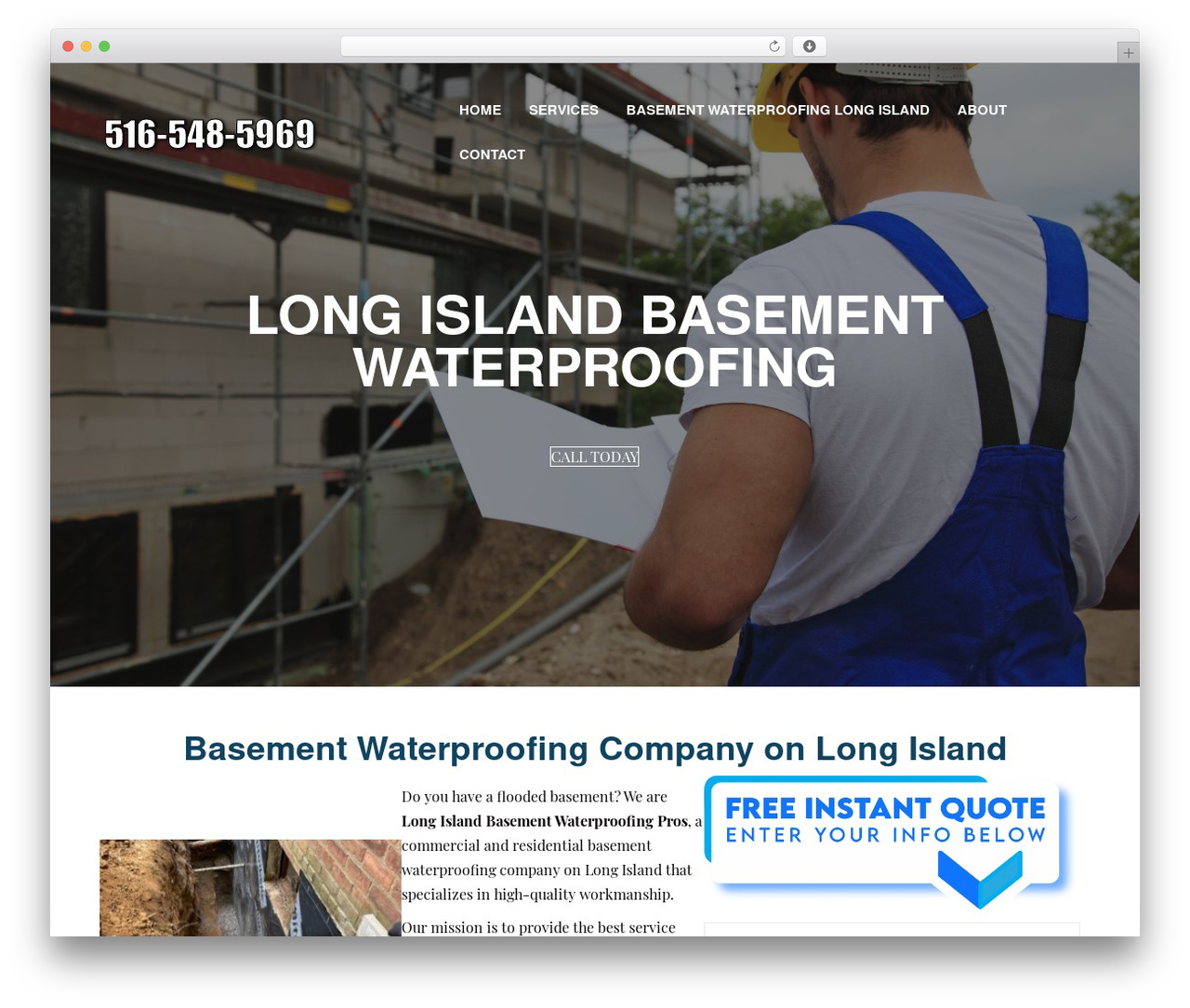 WordPress theme Beaver Builder Theme - longislandbasementwaterproofing.com