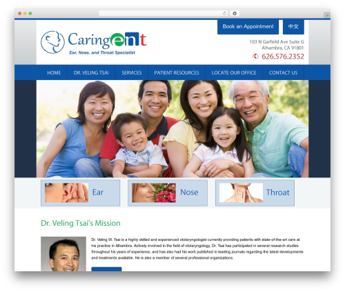 Caring ENT WordPress theme - caringent.com