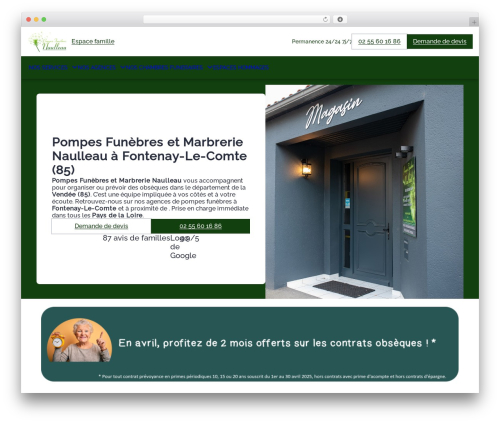 Simpli wp obituary WordPress plugin - www.pompes-funebres-naulleau.fr