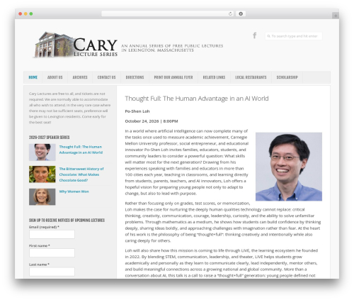Typegrid WordPress theme - carylectureseries.org