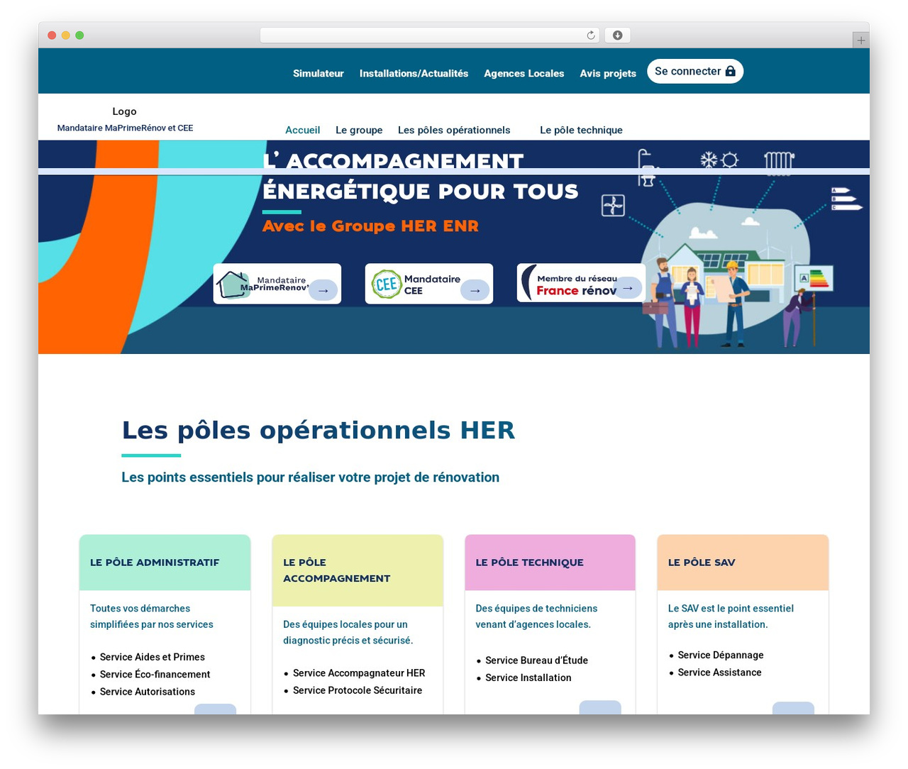 WordPress theme Divi - groupeher-enr.com