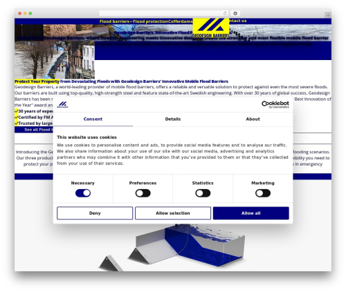 WordPress theme G-Theme® - geodesignbarriers.com