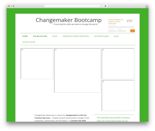 Bootcamp theme WordPress - changemakerbootcamp.com