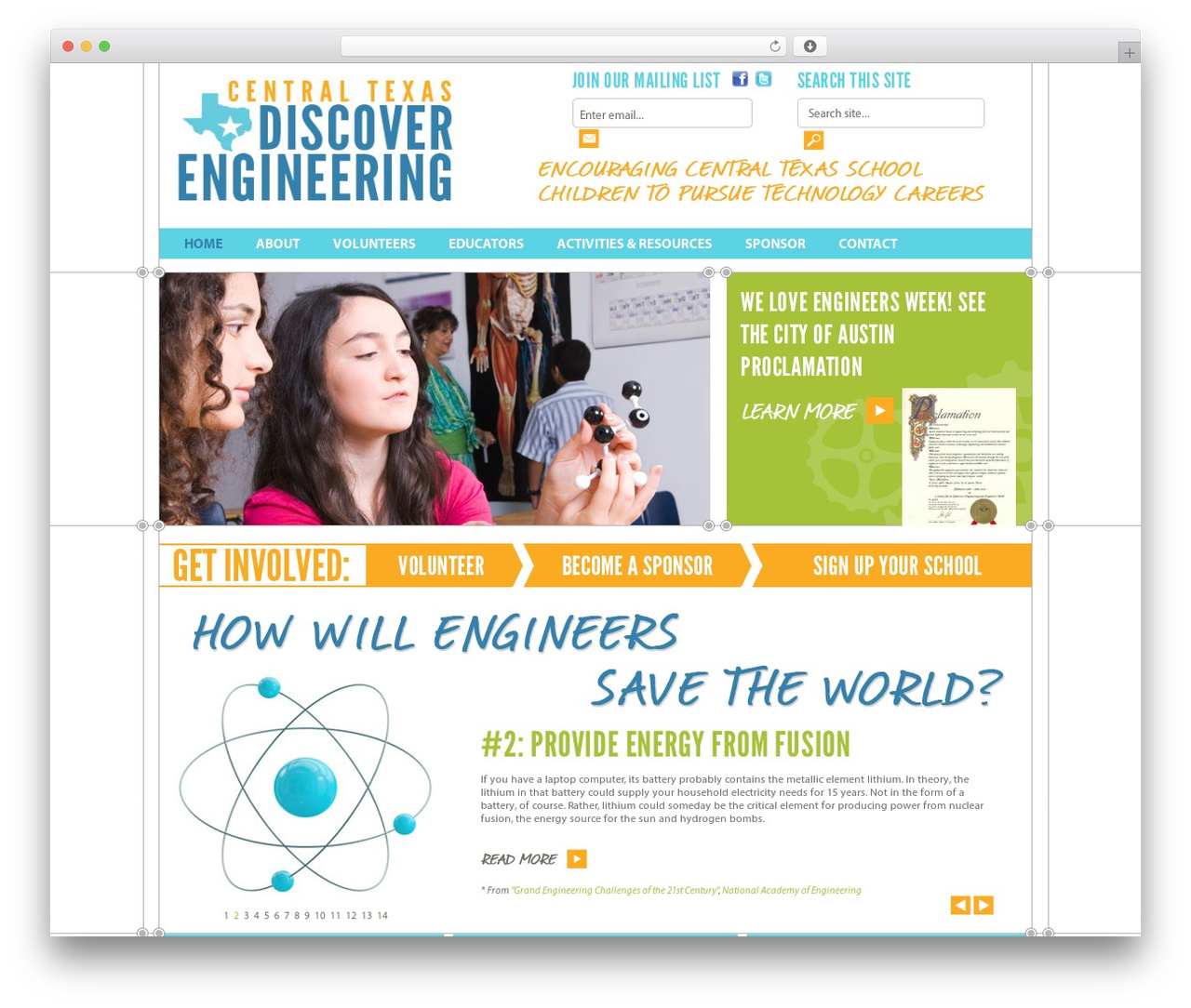 Discover Engineering WordPress theme - centexeweek.org