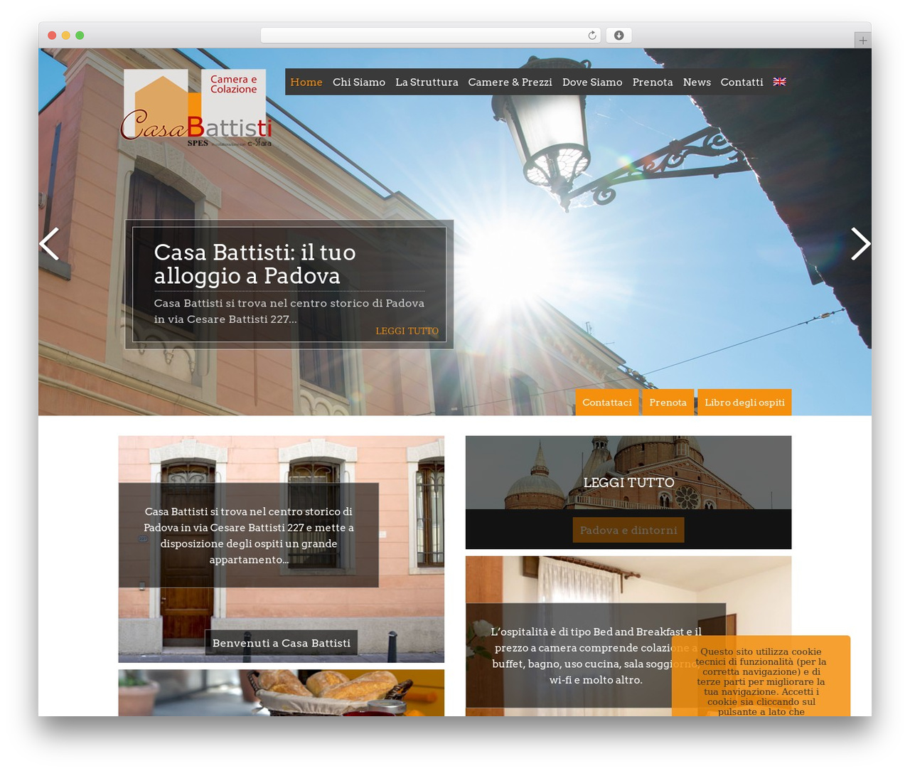Forked WordPress theme - casabattisti.it