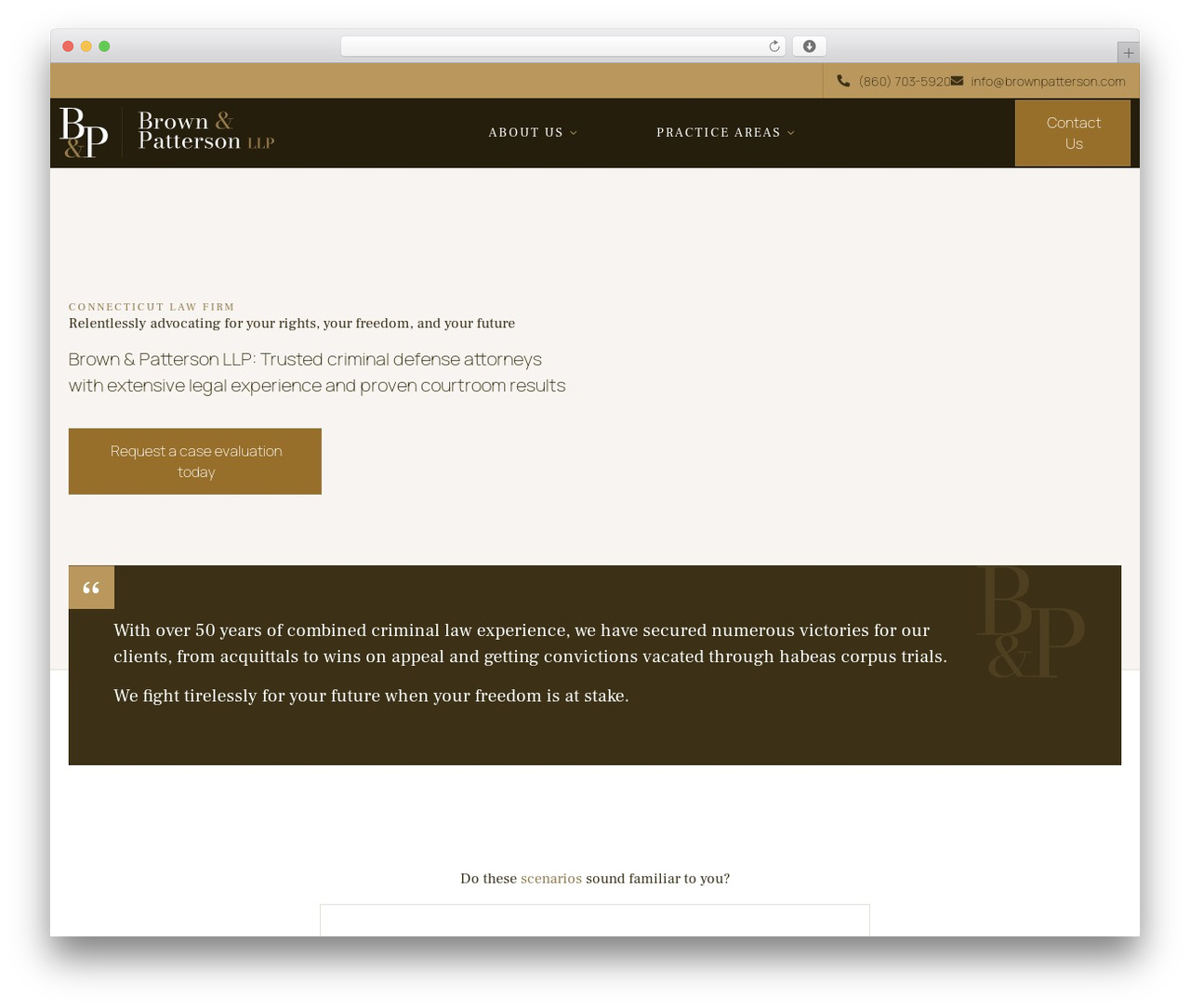 Hello Elementor WP theme - brownpatterson.com