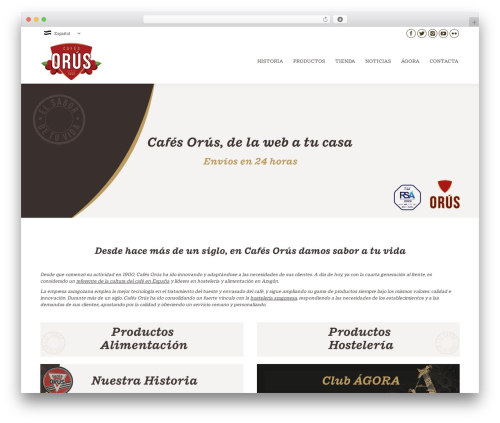 WordPress theme orus - cafesorus.es