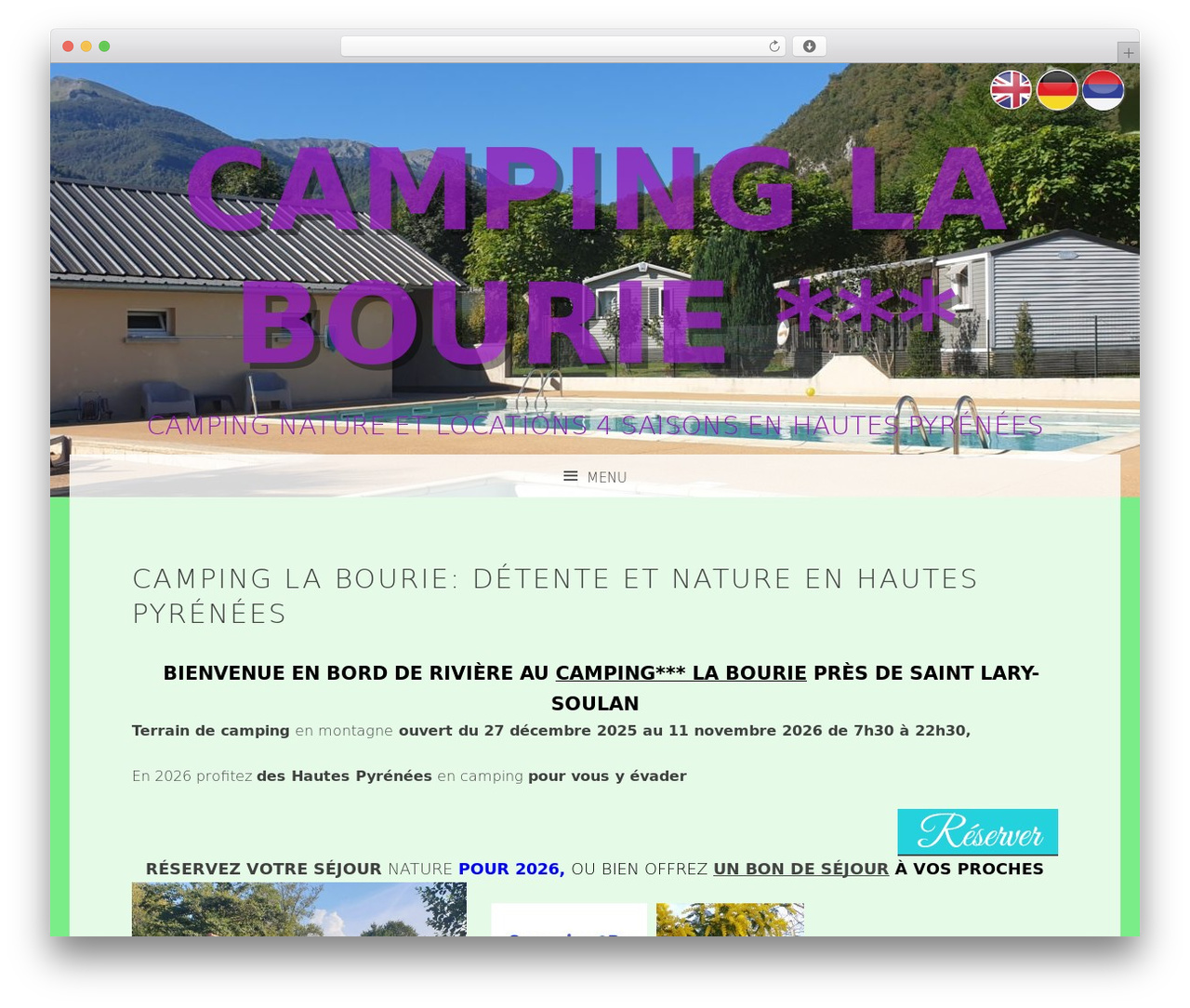 WordPress theme Snaps - camping-labourie.com