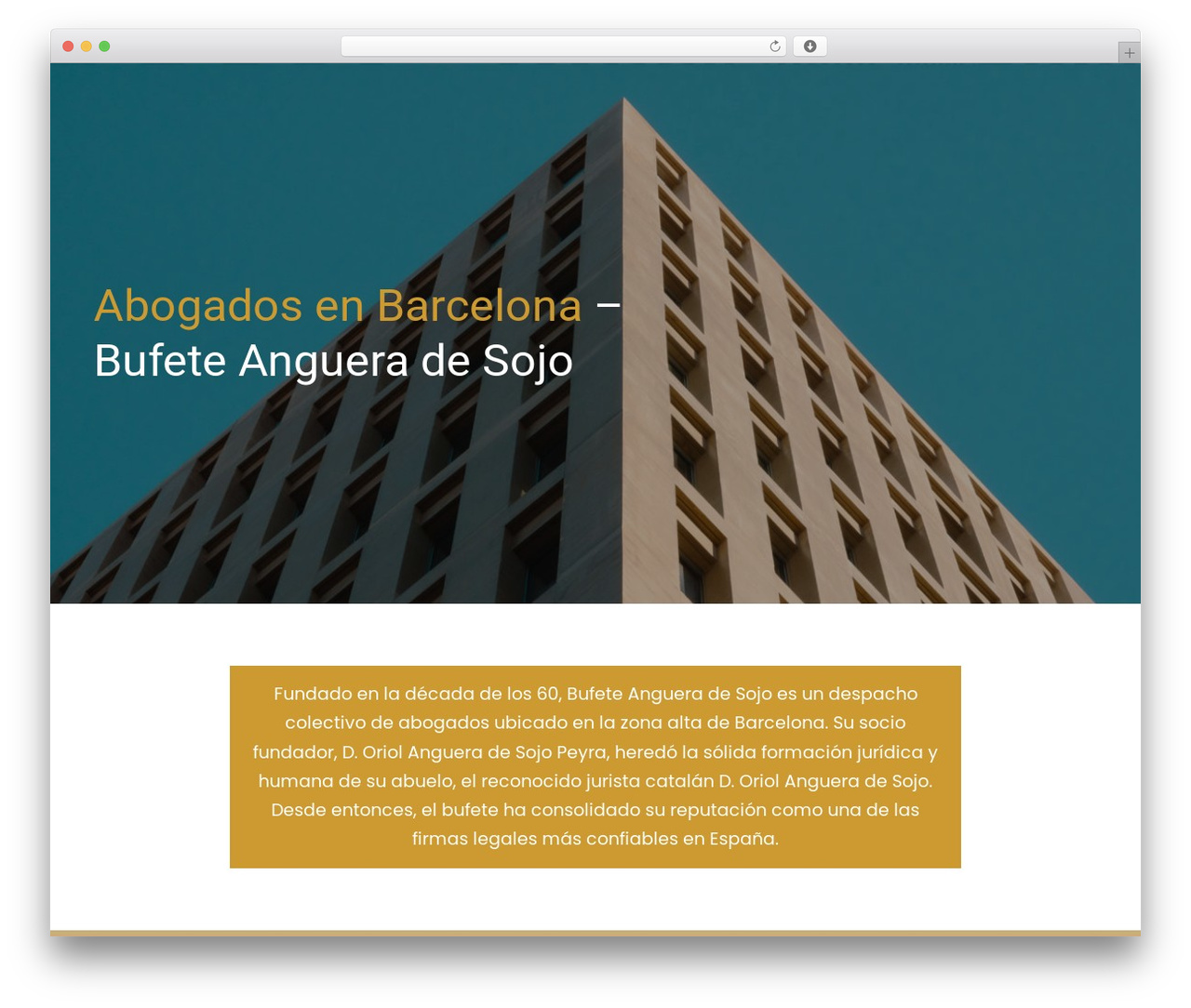 Constructor WordPress theme - bufeteangueradesojo.com