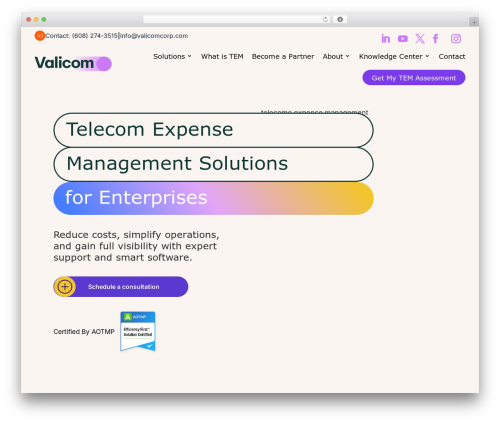 Divi WordPress theme - valicomtech.com