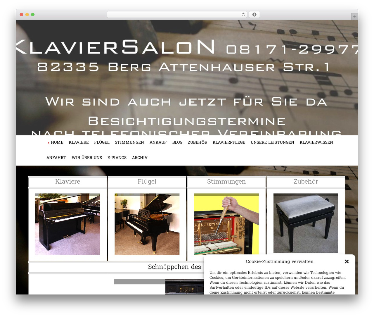 SG Window WordPress theme - klaviersalon.com