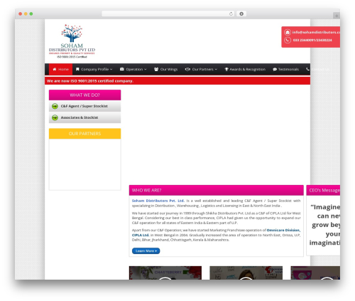 MX WordPress website theme - sohamdistributors.com