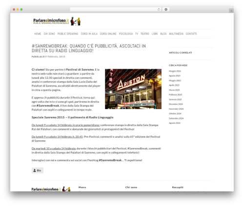 Purity WordPress theme - parlarealmicrofono.it/radiolinguaggio/sanremobreak