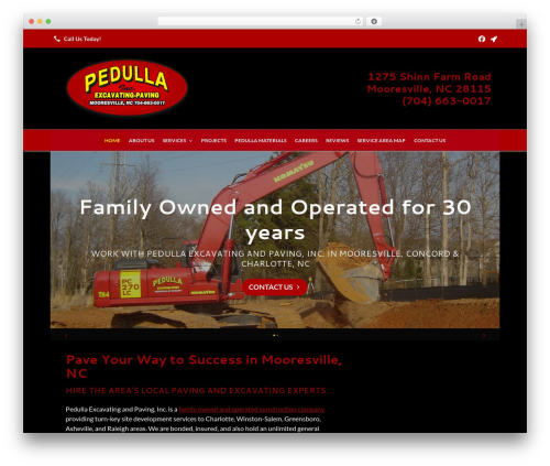 WordPress theme Beacon Theme - pedullaexcavating.com