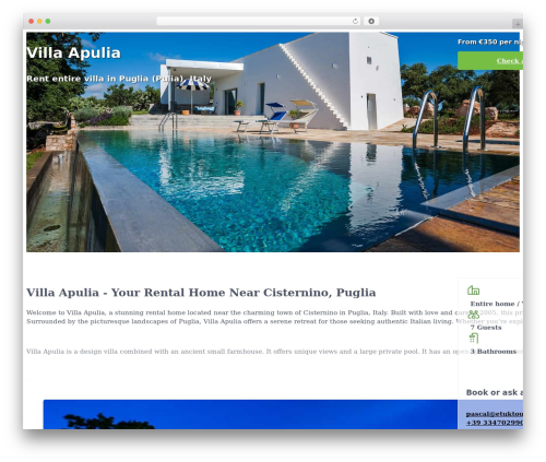 WordPress theme Bricks - villaapulia.com