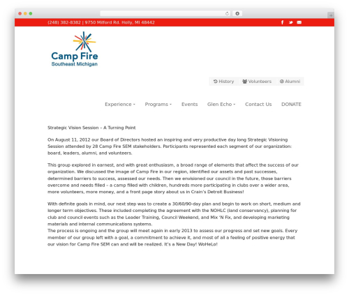 WordPress theme Camp Fire - campfiresem.org