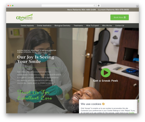 WordPress theme cook - alphadentalpractice.com