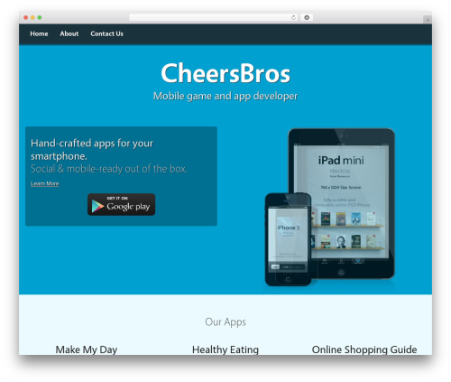 App Theme WordPress gaming theme - cheersbros.com