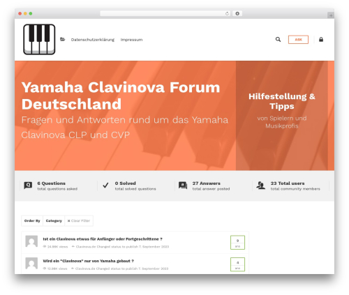 Best WordPress theme AskBug - clavinova.de
