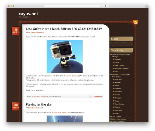 ChocoTheme personal WordPress theme - cayus.net