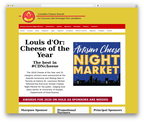 Responsive Pro WordPress website theme - cheeseawards.ca