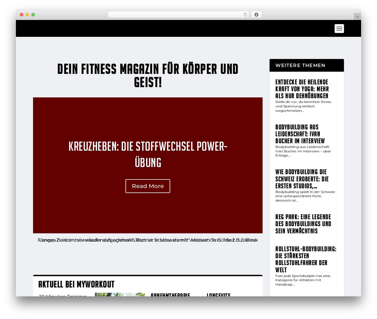 Theme WordPress Extra - myworkout-magazin.ch Theme WordPress Extra - myworkout-magazin.ch