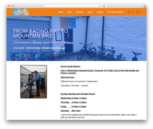 WordPress theme Webify - devoncyclerepairs.co.uk