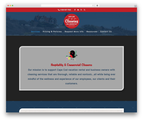 WordPress theme Cape Cod Cleaning Collaborative - Divi - cleaningcollaborative.com
