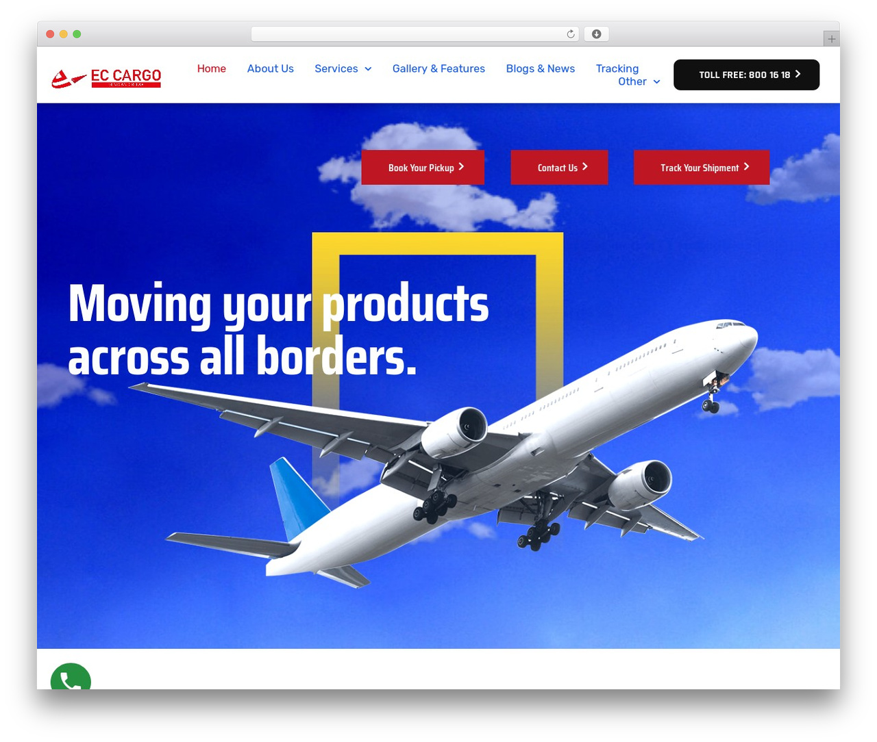 WordPress theme Logisto - eccargo.ae