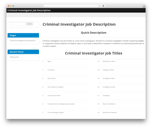 booth WordPress theme - criminalinvestigatorjobdescription.com
