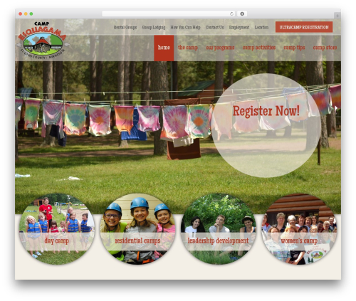 Camp Esquagama theme WordPress - campesquagama.com